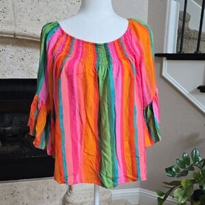 Cato Boho Multicolor Vibrant Blouse